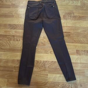 Jen 7 Seven for Mankind high waisted skinny ankle coated jeans.  Size 2